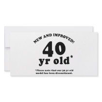 40th Birthday Gag Gifts Personalized Photo Card