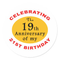 40th Birthday Gag Gifts Stickers