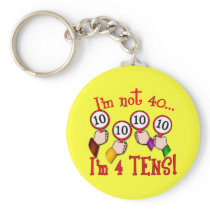 40th Birthday Humour T shirt Key Chain