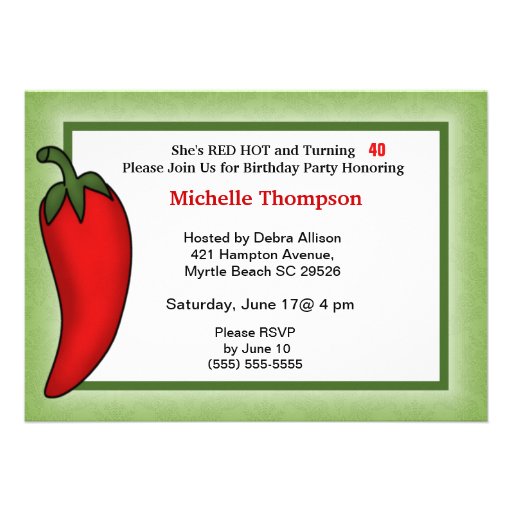 40th  Birthday Invitations