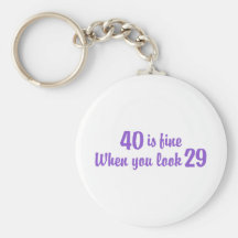 40th Birthday Key Chains