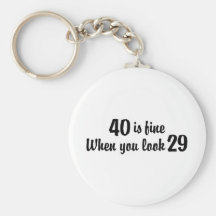 40th Birthday Key Chains