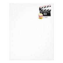 40th Birthday Movie Birthday Party Letterhead Design
