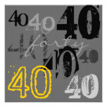 40th Birthday Party Invitations