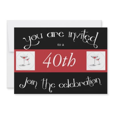 40th Birthday Party Personalized Invitation by NightSweatsDiva