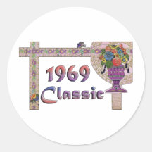 40th Birthday Round Sticker