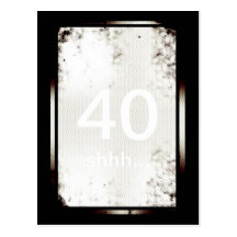 40th Birthday Shhh Minimalist Postcard
