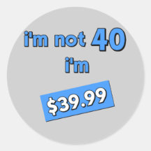 40th birthday sticker