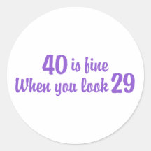 40th Birthday Stickers