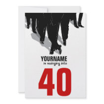40th Birthday Swingers Rat Pack Party Custom Invites