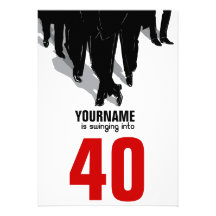 40th Birthday Swingers Rat Pack Party Custom Invites