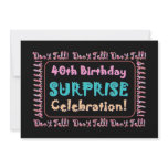 40th SURPRISE Birthday Party Invitation Template