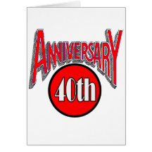 40th Wedding Anniversary Gifts Greeting Card