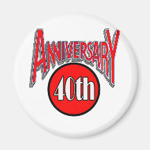 40th Wedding Anniversary Gifts Magnets