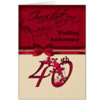 40th Wedding Anniversary Invitation Card