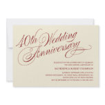 40th Wedding Anniversary Invitations