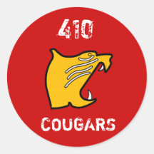 410 COUGARS-CRAF AUTOCOLLANT ROND