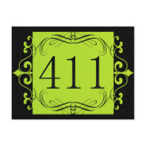411 Area Code Post Cards