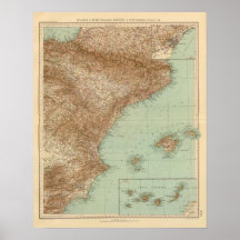 4142 Spain, Portugal, Eastern Poster