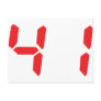 41 fourty-one red alarm clock digital number post cards