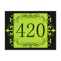 420 Area Code Post Card