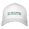 420 Herbalism Hat (White) embroidered hats