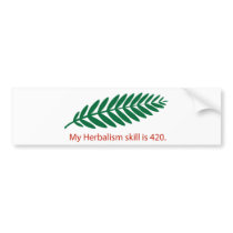 420Herbalism Leaf Bumper Sticker