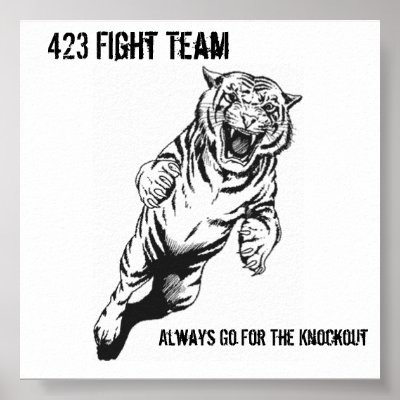 423 Fight Team, Always Go For The Kno... Poster by pvg0001