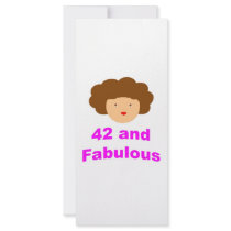 42 and Fabulous! Customized Rack Card