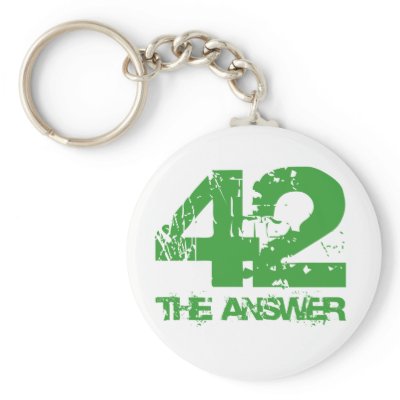 42 Is The Answer Keychain by alternateworlds
