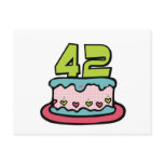 42 Year Old Birthday Cake Post Card