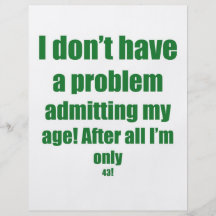 43 Admit my age Personalized Flyer