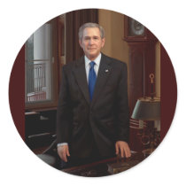 43 George W. Bush Round Sticker