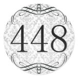 448 Area Code Round Sticker