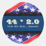 44 2.0 OBAMA Yes We Did Again Sticker