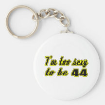 44 birthday designs keychain