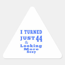 44 birthday designs triangle stickers
