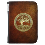 [44] Golden Celtic Tree of Life Kindle Keyboard Cases