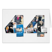 44: Obama Inauguration Newspaper Collage Greeting Cards