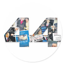 44: Obama Inauguration Newspaper Collage Stickers