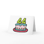 44 Year Old Birthday Cake Greeting Cards