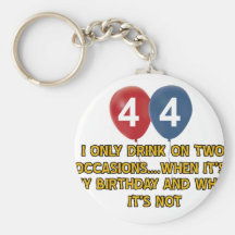 44 year old birthday designs key chain