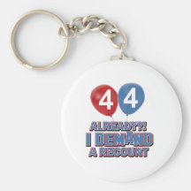 44th birthday designs key chains