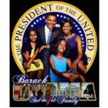 44th Presidential Family Sculpture w/stand Photo Sculpture
