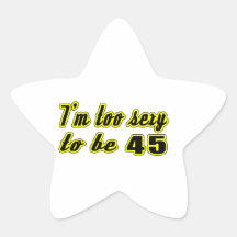 45 birthday designs star stickers