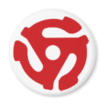 45 RECORD ADAPTOR fridge magnet