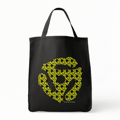 45 Record Insert Pattern Tote Bag by pixibition