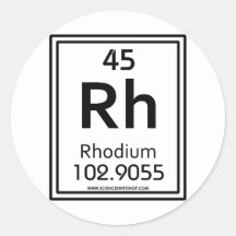 45 Rhodium Round Sticker