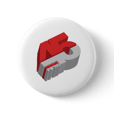 45 RPM 3D - DJ Disc Jockey DJing Button by HOTDJGEAR