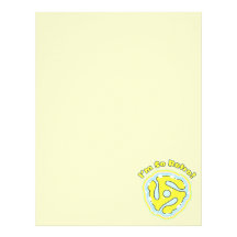 45 RPM Adapter So Retro Personalized Letterhead